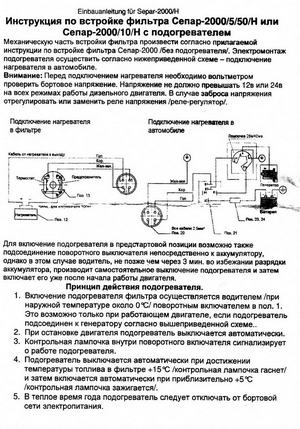 Инструкция по установке Separ